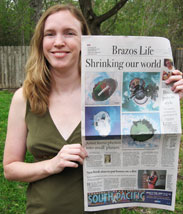 My artwork is the feature story in The Eagle's Brazos Life section, 11/6/11