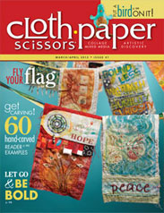 My art is published in Cloth Paper Scissors Nov/Dec 2011 issue