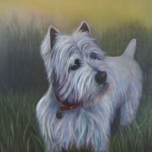 Pet Portrait in Oil by Wanda Hibbs