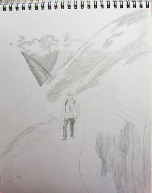 Self Portrait, Cheri Long Hiking