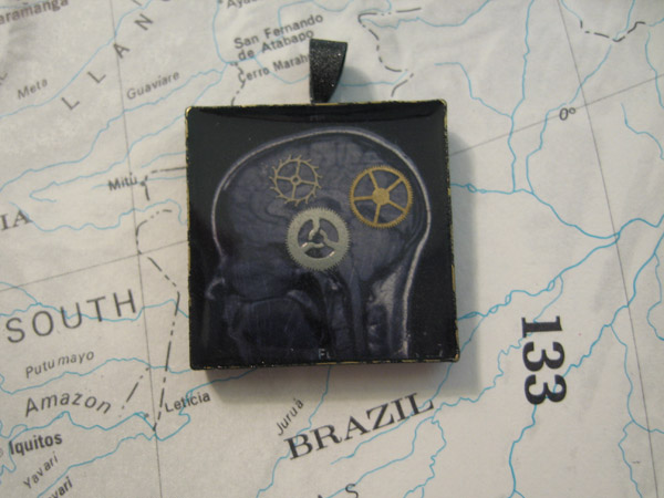 Ice resin charm - Nikki's brain