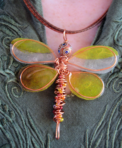 Dragonfly Ice Resin Necklace