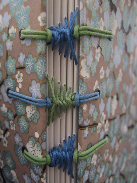 Dos-a-dos Goals Journal: Binding Close-up